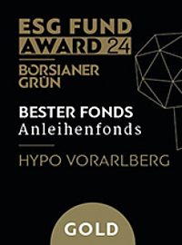 Auszeichnung "ESG Fund Award 24" für die Hypo Vorarlberg